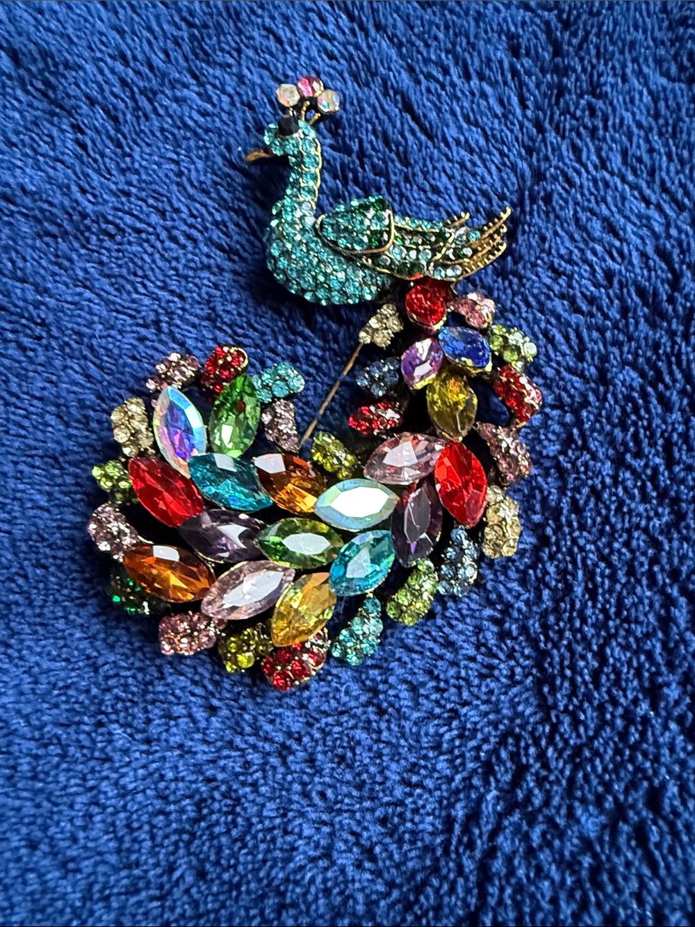 Vintage Peacock Brooch - Women Jewelry